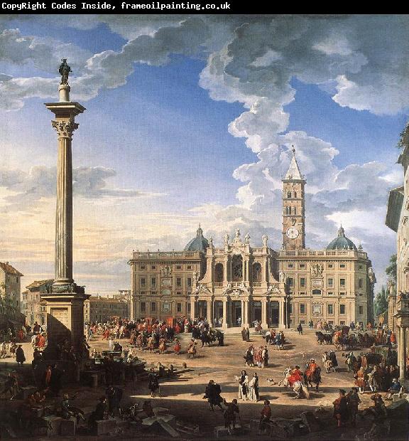 PANNINI, Giovanni Paolo The Piazza and Church of Santa Maria Maggiore ch